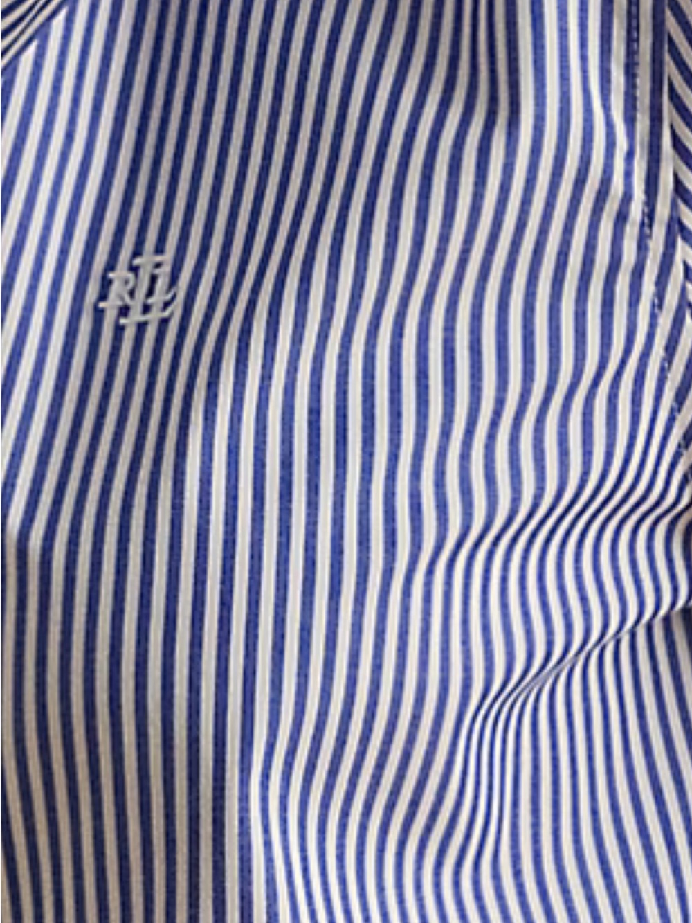 Polo Ralph Lauren Black Label Size M Blue/White Pinstripe Button Down Shirt - Picture 6 of 8